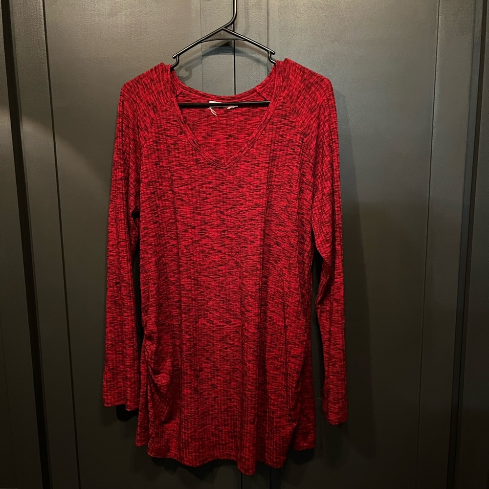 Red and black tunic